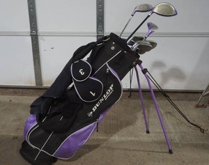 lot 55 image: golf clubs and bag