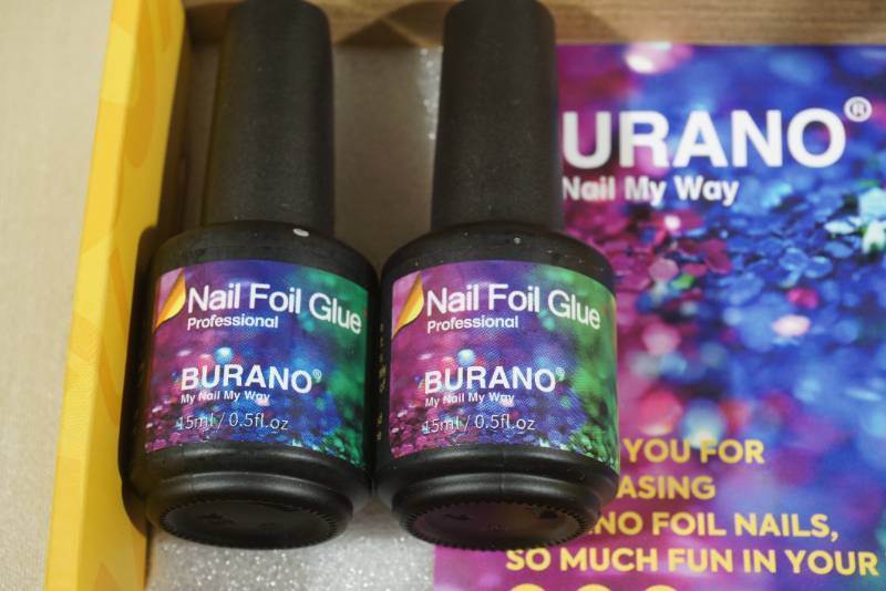  BURANO Nail Art Foil Glue Gel, o.5 oz Nail Foil Glue