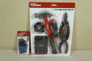 lot 144 image: Hyper Tough 11 Piece Home Repair Kit & 16 Piece Hex Key Set