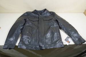 lot 237 image: FMC Raider Black Leather Conceal and Carry Jacket - Mens Large
