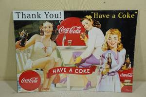 lot 259 image: Vintage Coco-Cola Metal Sign