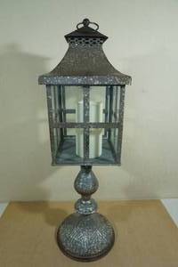 lot 300 image: Decorative Metal Candle Holder