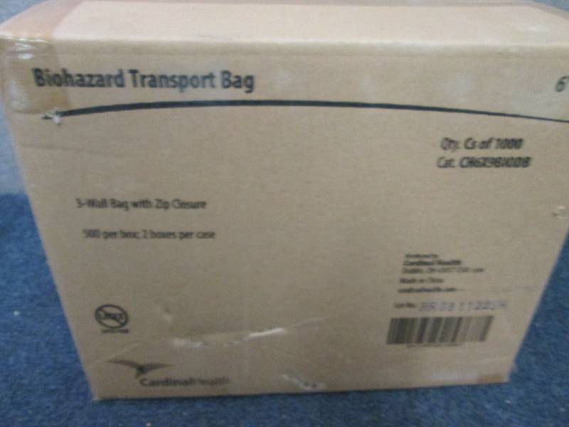 lot 422 image: Case of 1000 Specimen Transport Bag...