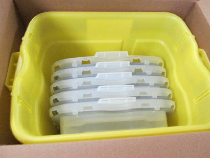 lot 427 image: Case of 5 BD 19 Gallon Yellow Chemo...