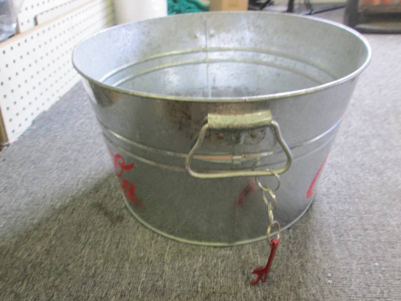 lot 148 image: coca cola galvanized beverage bucke...