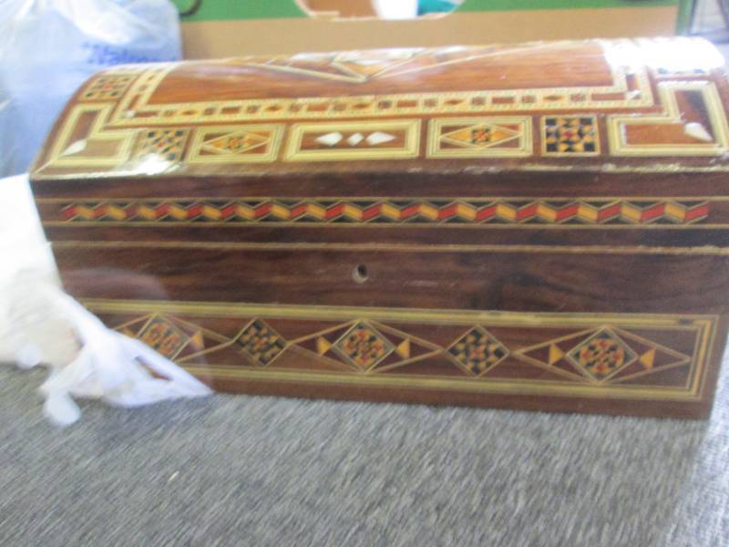 lot 189 image: vintage handmade wooden marquetly ...