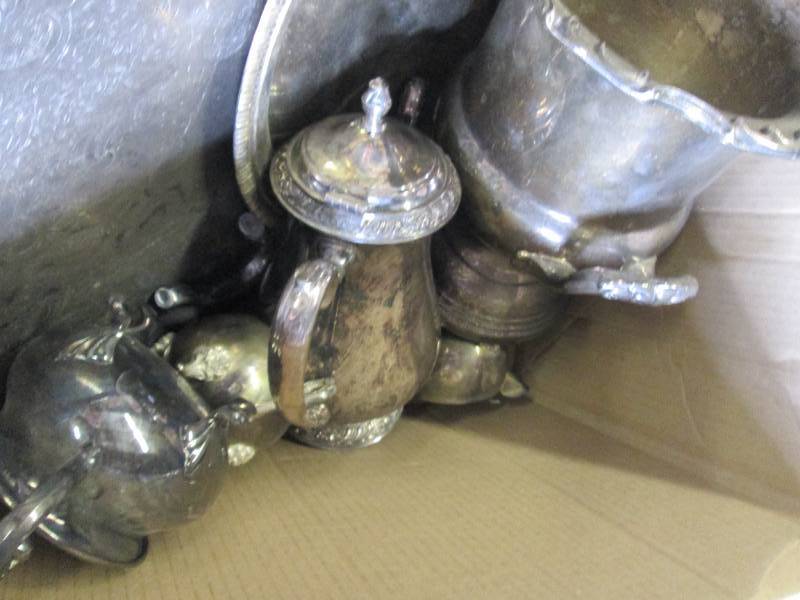lot 215 image: silver serving pieces ...
