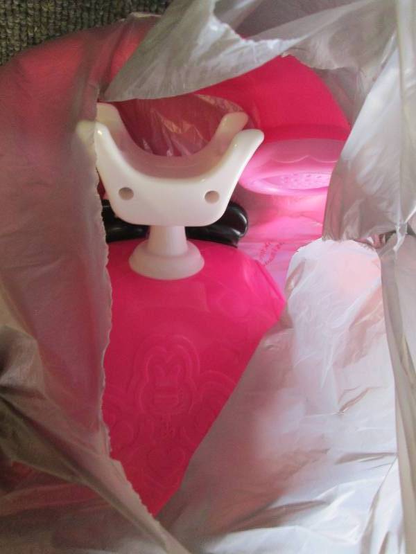 lot 242 image: doll high chair and toy phone...
