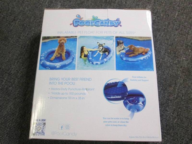 lot 83 image: pool candy inflatable pet float...