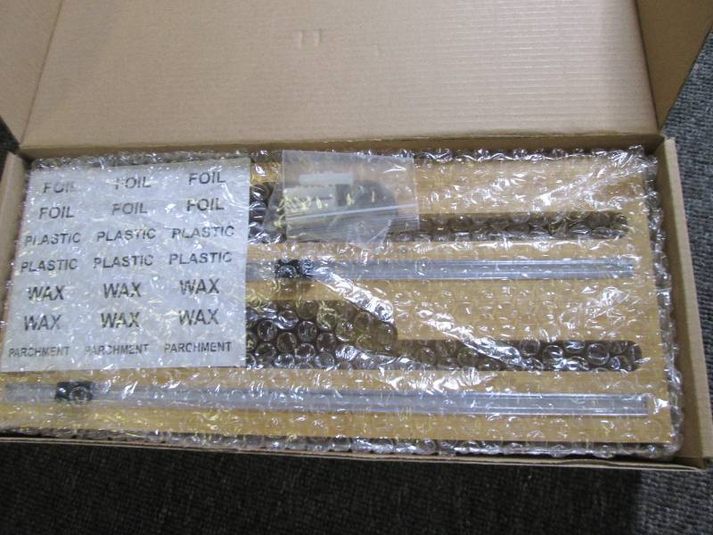 lot 417 image: bamboo plastic wrap dispenser with ...