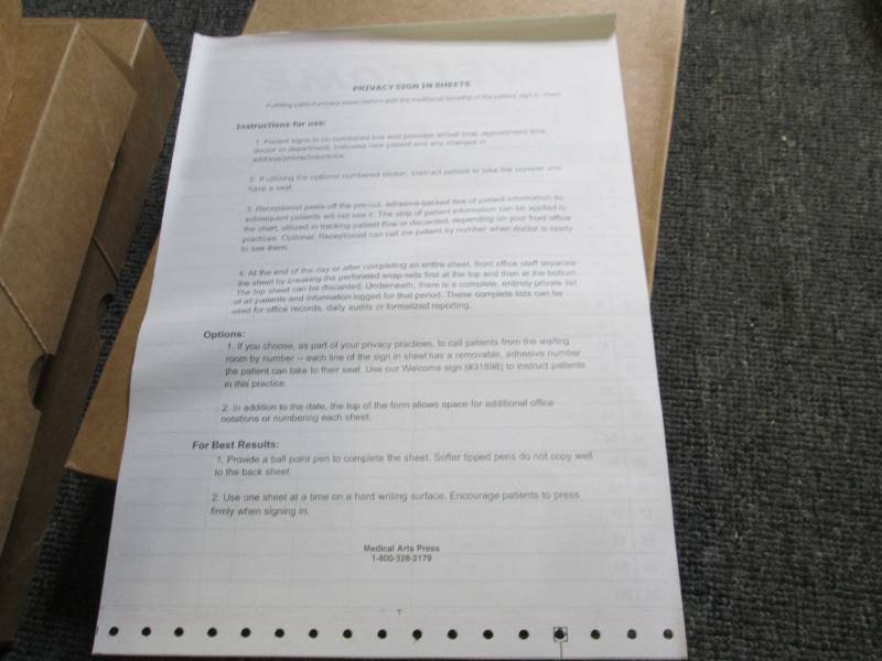 lot 170 image: 6 packages of welcome sign in sheet...