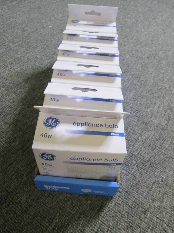 lot 470 image: lot of 6 GE 40 watt appliance bulbs...