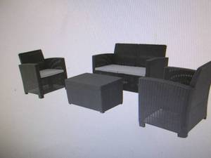 lot 6 image: DUKAP Alta 4-Pc. Faux Rattan Patio ...