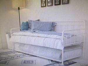 lot 22 image: DHP Windsor Metal Daybed and Trundl...