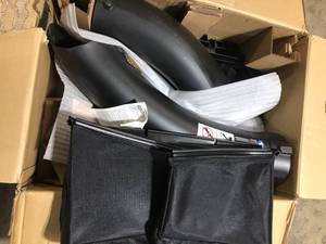 lot 16 image: Ryobi 30 inch Bagger for Ryobi 48V 30 inch Riding Mowers Customer Returns See Pictures