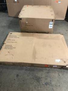 lot 18 image: Hampton Bay Laurel Oaks 7-Piece Brown Steel Outdoor Patio Dining Set with Cushion Guard Putty Tan Cushions Customer Returns See Pictures