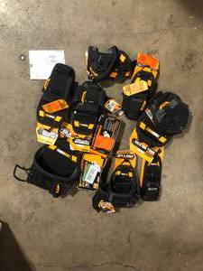 lot 27 image: Lot of Assorted TOUGHBUILT Small Pliers Pouch in Black with ClipTech Hub and adjustable bottom pliers pocket   Customer Returns See Pictures