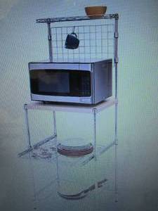 lot 67 image: Honey-Can-Do Microwave Shelving Uni...