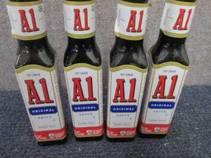 lot 138 image: 4- 5 oz Bottles A1 Original Steak S...