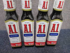 lot 139 image: 4- 5 oz Bottles A1 Original Steak S...
