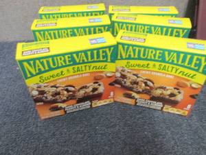 lot 150 image: 6- 6 pks Nature Valley Sweet & Salt...