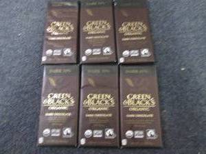 lot 227 image: 6- 3.17 oz Green & Blacks Dark Choc...