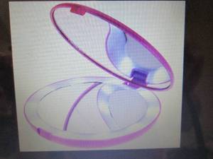lot 271 image: Pop Sonic Compact LED Lighted Mirro...