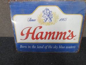 lot 318 image: Metal Hamms Sign 16x12.5 inches...