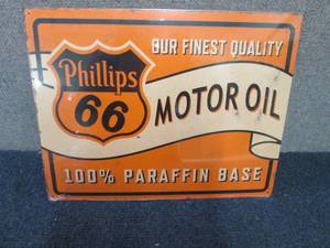lot 322 image: Metal Phillips 66 Sign 16x12.5 inch...