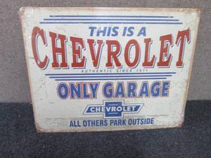lot 325 image: Metal Chevrolet Sign 16x12.5 inches...