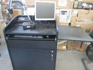 lot 362 image: Computer Station with Folding Shelf...