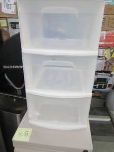 lot 368 image: 3 Drawer Sterilite Storage...