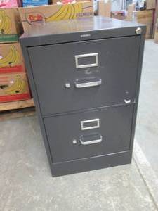 lot 372 image: 2 Drawer Metal File...