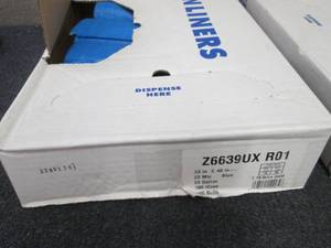 lot 381 image: Case of 100 Blue 33 Gallon Trash Ba...