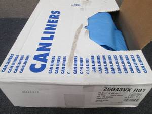 lot 387 image: Case of 250 Blue 20-30 Gallon Trash...