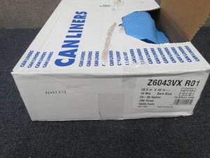 lot 391 image: Case of 250 Blue 20-30 Gallon Trash...