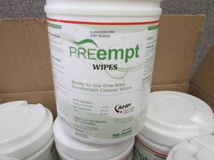 lot 394 image: Case of 12- 160 ct Canisters PREemp...