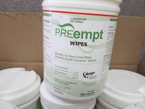 lot 398 image: Case of 12- 160 ct Canisters PREemp...