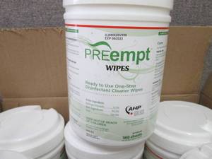 lot 399 image: Case of 12- 160 ct Canisters PREemp...