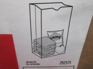 lot 420 image: 2-500 pk 8# White Paper Bags 6x4x12...