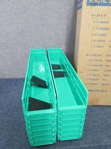 lot 431 image: Case of 12 Plastic Shelf Bins - 4 x...
