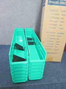 lot 432 image: Case of 12 Plastic Shelf Bins - 4 x...