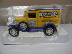 lot 4 image: LIBERTY CLASSICS LIMITED EDITION - OLYMPIA BEER FORD MODEL A DELIVERY BANK - NEW IN BOX - GREAT PIECE - SEE PICTURES