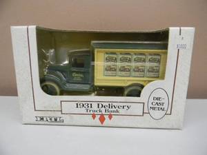 lot 18 image: ERTL COLLECTIBLES 134 SCALE DIE CAST - COORS GOLDEN COLORADO 1931 DELIVERY TRUCK BANK - NEW IN BOX - GREAT PIECE - SEE PICTURES