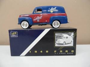 lot 28 image: LIBERTY CLASSICS By SPEC CAST DIE CAST - SCHELL BREWERY 1948 FORD F-1 PANEL DELIVERY VAN BANK #68035 - NEW IN BOX - RARE AWESOME PIECE - SEE PICTURES