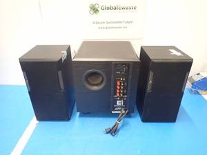 lot 56 image: JBL&nbspPowerBass PB10 Sub with 2 JBL&nbspHLS610 Speakers  Sub has power cable otherwise no cables