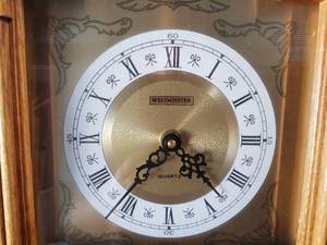lot 102 image: Wall clock, Westminster, battery operated, chime.