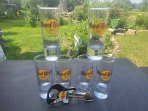 lot 87 image: Hard Rock CafeShot glasses & Bottle Opener