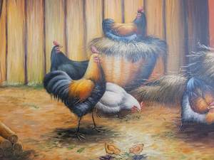lot 41 image: H.KING Vintage Oil Painting (Very Beautiful)