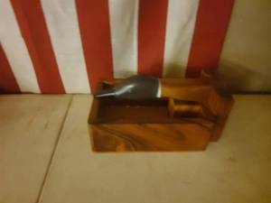 lot 191 image: Wood box, Nutcracker, duck head